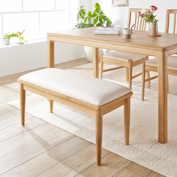 【ベルメゾン】天然木のダイニングベンチ