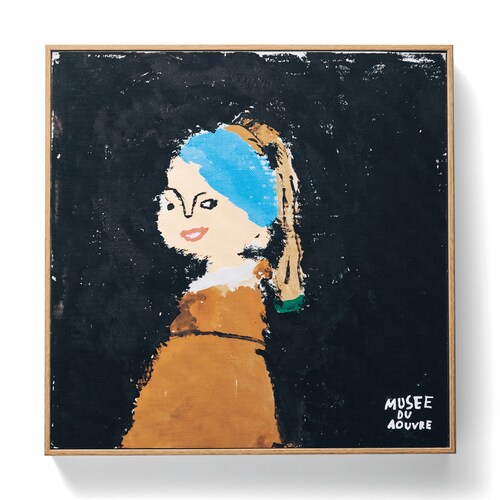 アーブル美術館のキャンバスアート「真珠の耳飾りの少女」 ＜３０×３０ｃｍ＞