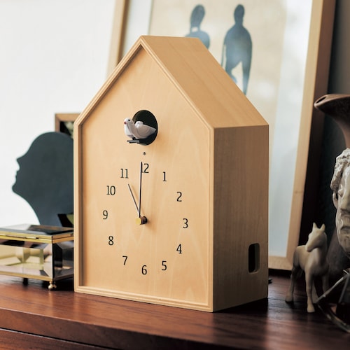 おしゃれなカッコー時計「Birdhouse Clock」[日本製] 【置き掛け兼用】