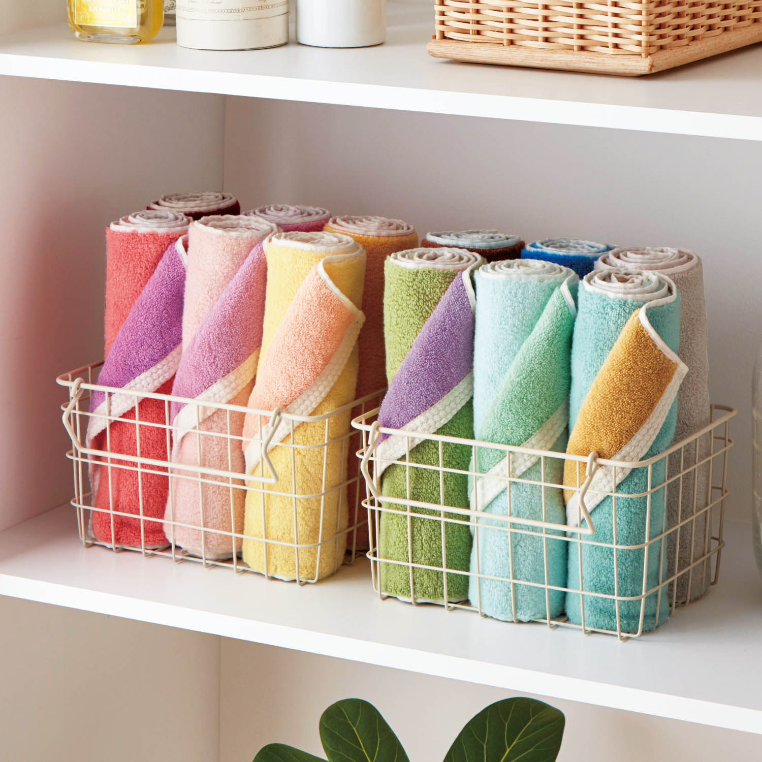 色を楽しむスリムタオル ワッフルふきんセット 通販のベルメゾンネット 色を楽しむスリムタオル ワッフルふきんセット 通販のベルメゾンネット