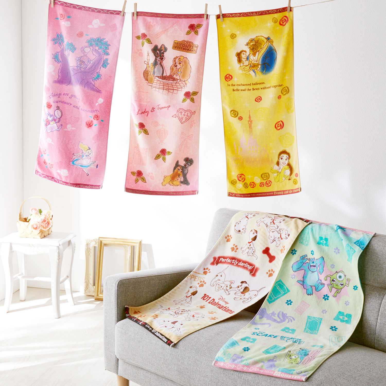 【ディズニー/Disney】【抗菌防臭】綿素材を使ったプリントタオル(選べるキャラクター) 【ディズニー/Disney】【抗菌防臭】綿素材を使ったプリントタオル(選べるキャラクター)