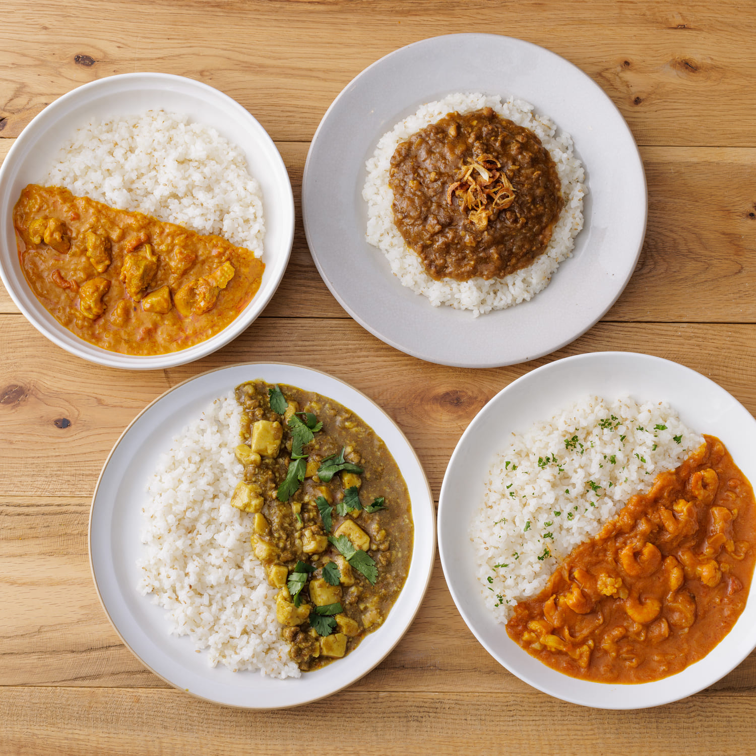 【Soup Stock Tokyo】人気のカレー4種と白胡麻ご飯セット 【Soup Stock Tokyo】人気のカレー4種と白胡麻ご飯セット