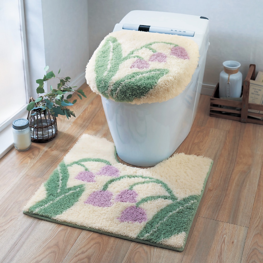 【ベルメゾン】ふんわりシャギーのトイレマット・フタカバー(単品・セット) 【選べる7タイプ】