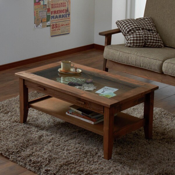 【ベルメゾン】アンティーク調コレクションリビングローテーブル