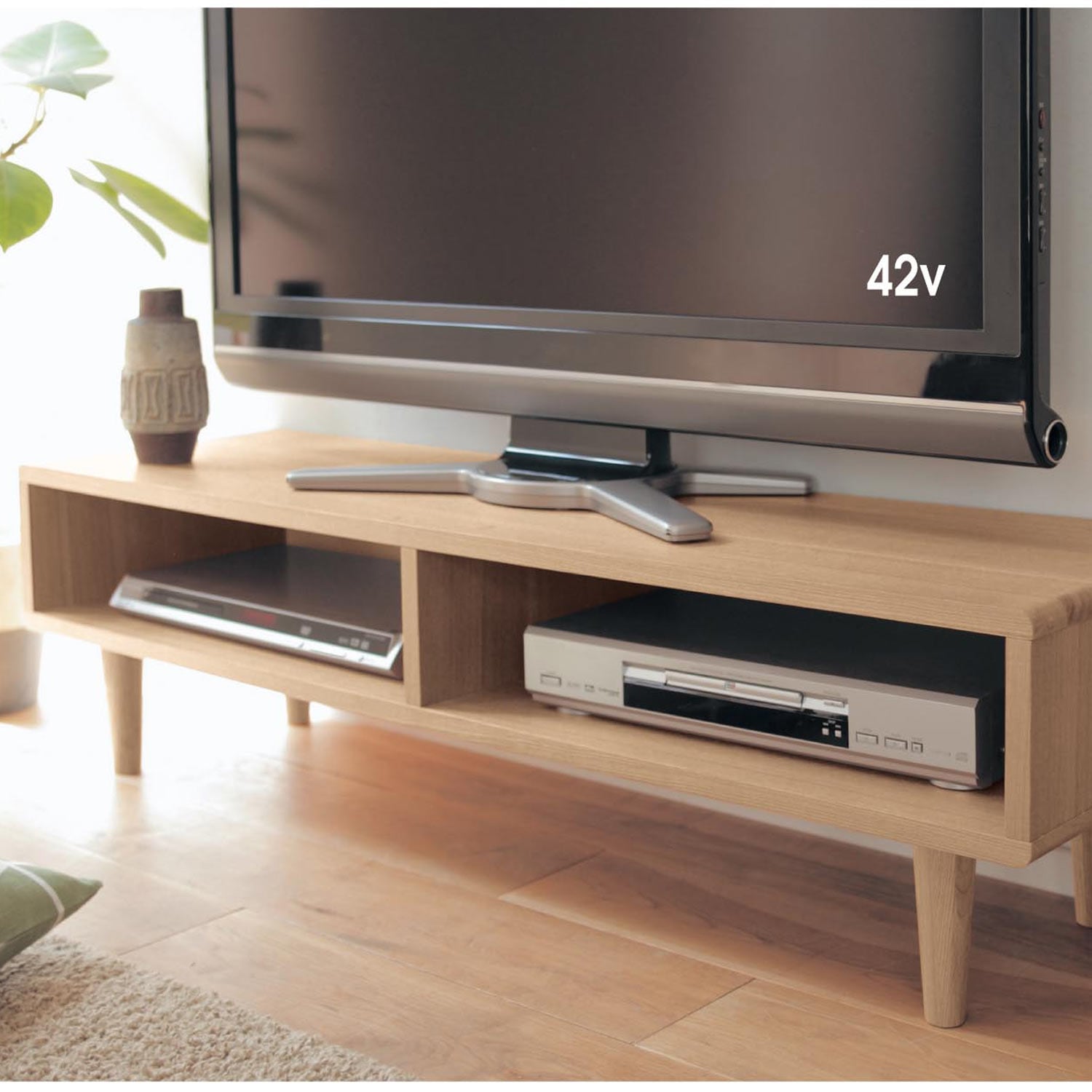 天然木のシンプルテレビボード（テレビ台/テレビボード/ローボード