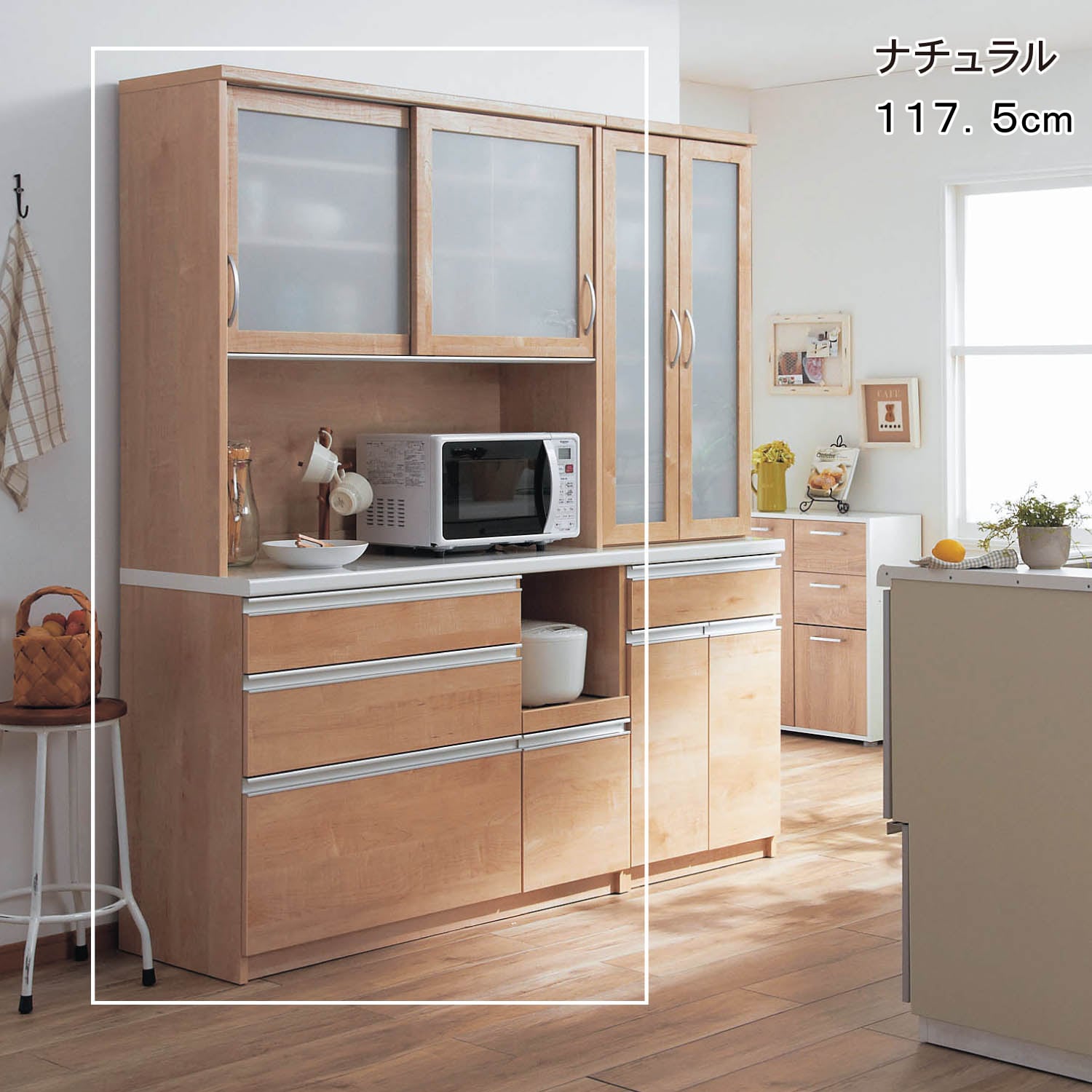 10%OFF！【BELLE MAISON DAYS】【11月8日まで大型商品送料無料】 あたらしくて懐かしい。水屋箪笥風引戸キャビネット