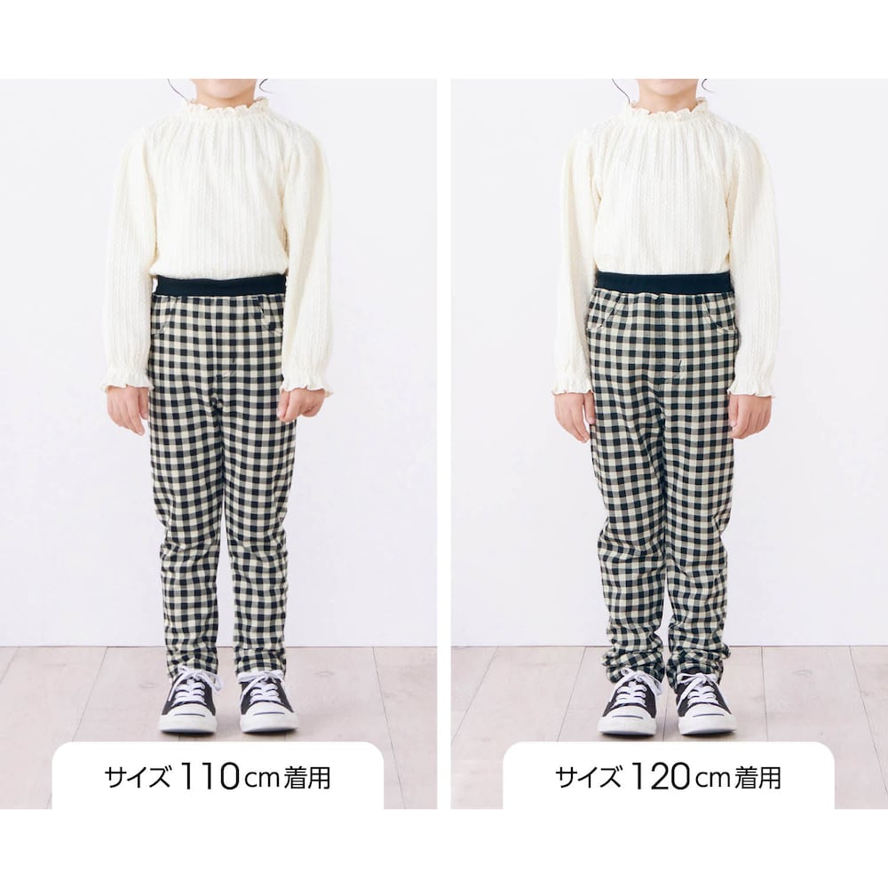 サイズ別着用比較／モデル身長111cm