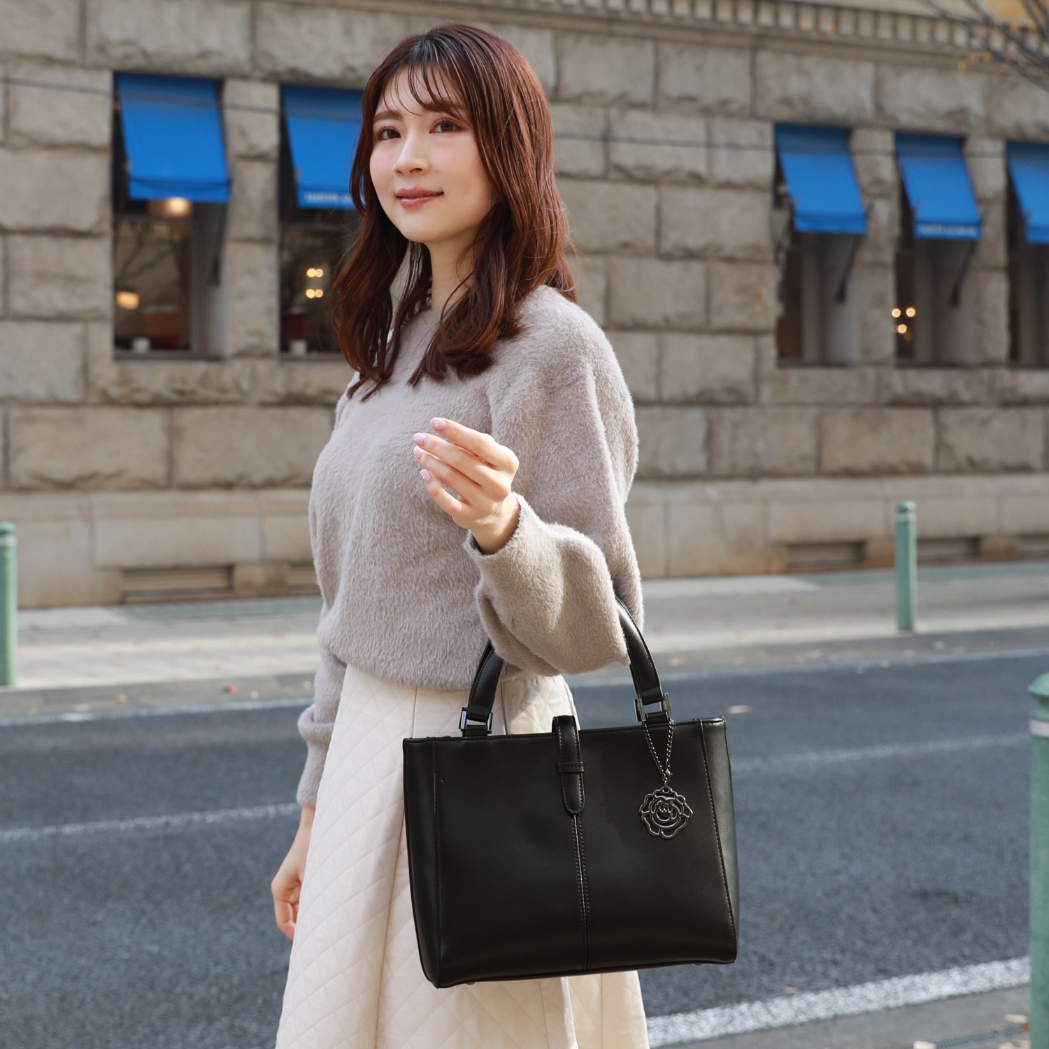 スプリットレザーフォーマルトートバッグ（トートバッグ/手提げバッグ