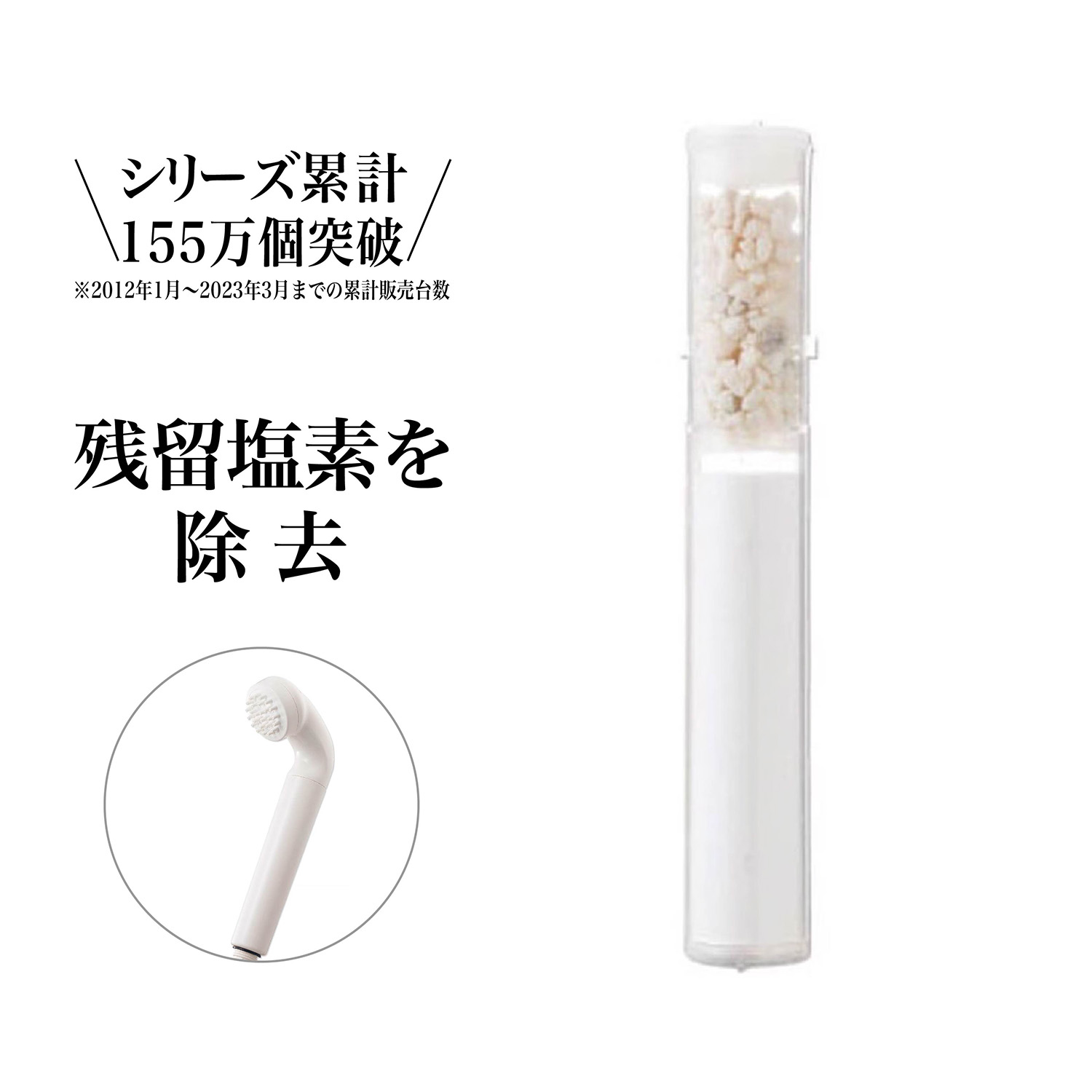 【定期お届け】 取付&交換簡単「ナチュリック」シャワーカートリッジ7000(3~4人家族タイプ) :ワンパターン