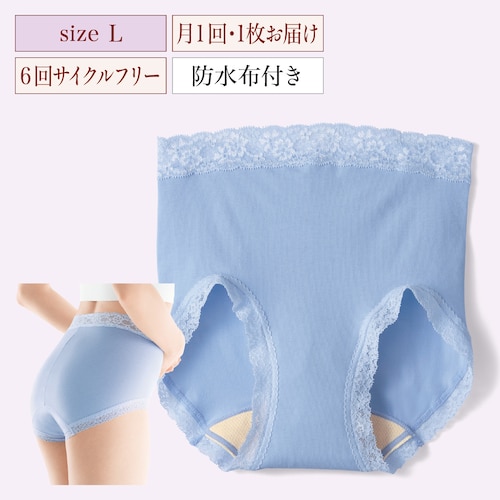 【定期お届け】［Ｌサイズ］ こっそりエチケットのためのショーツ ：6回サイクルフリー