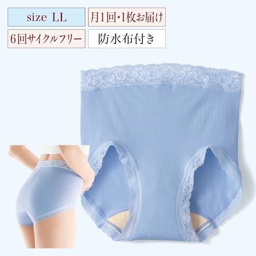 【定期お届け】［ＬＬサイズ］ こっそりエチケットのためのショーツ ：6回サイクルフリー