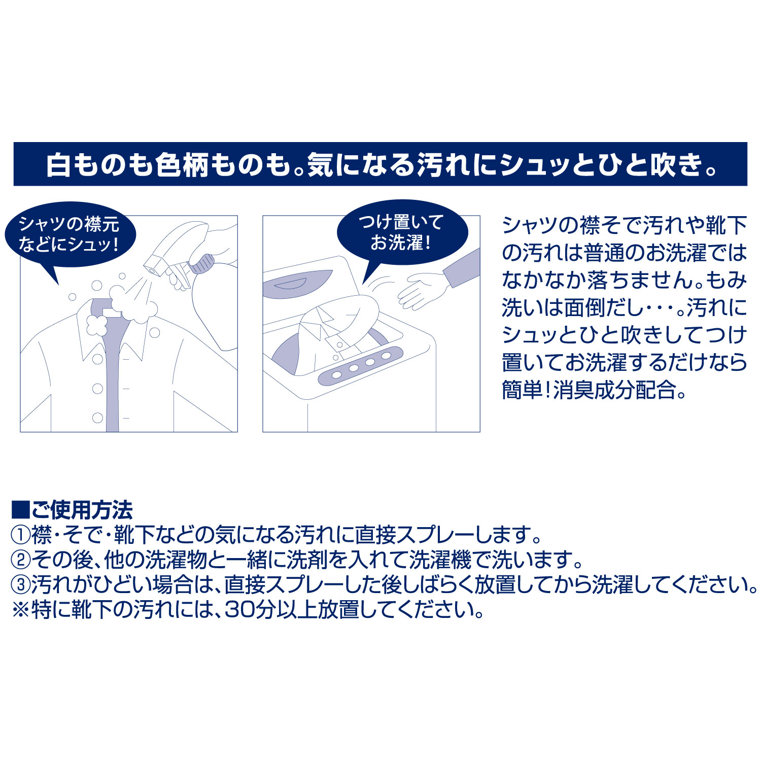 【定期お届け】 「いいことの素」襟そで靴下スポットクリーナー（酵素配合） ：ワンパターン