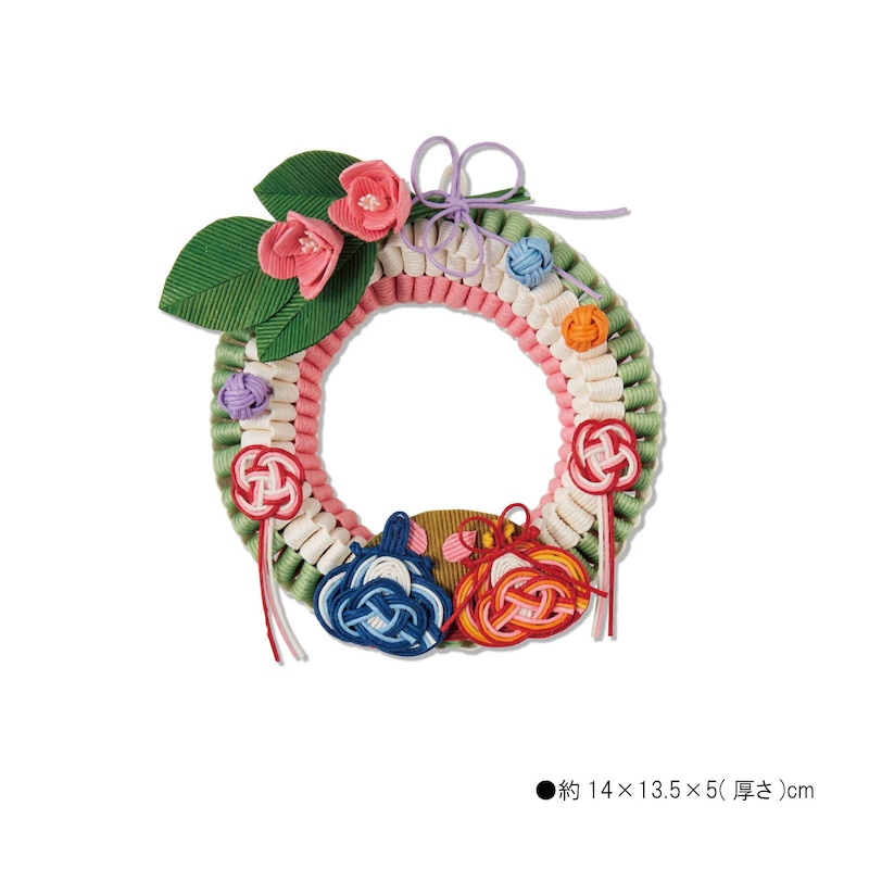 1月のお届け　小さな桃の花のお雛さま