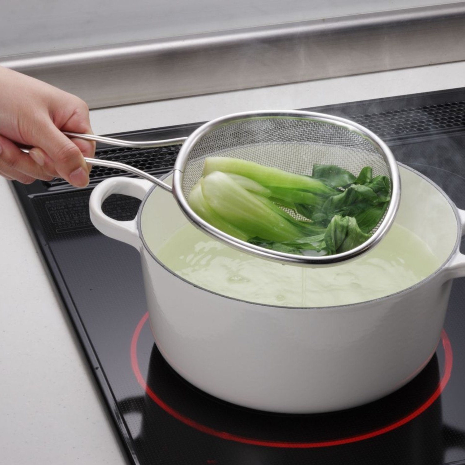 【家事問屋】オーバルすくいザル[日本製]