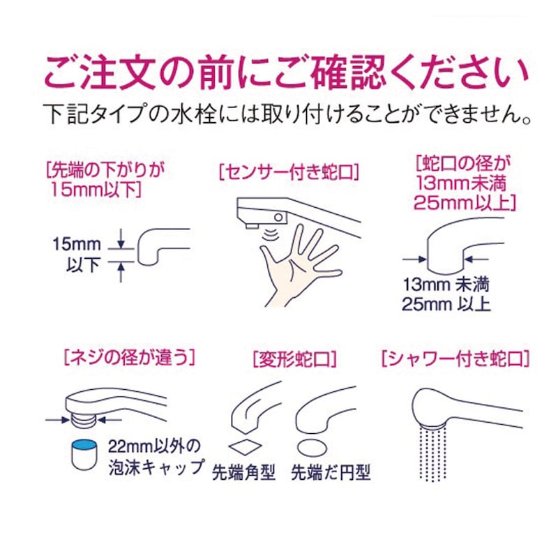 ご注文の前にご確認ください