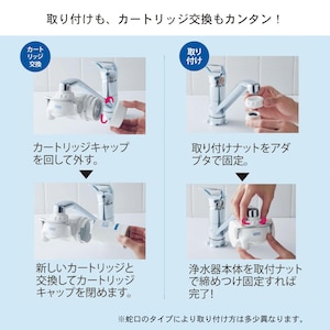 取り付けも、カートリッジ交換もカンタン