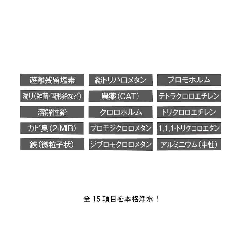 全１５項目を本格浄水