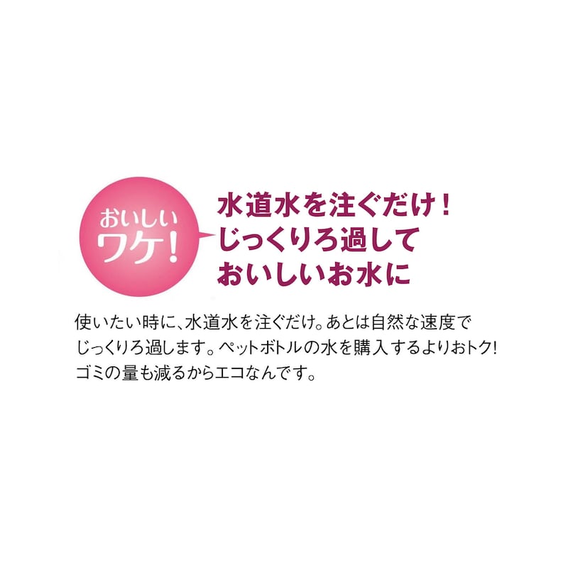 水道水を注ぐだけ！