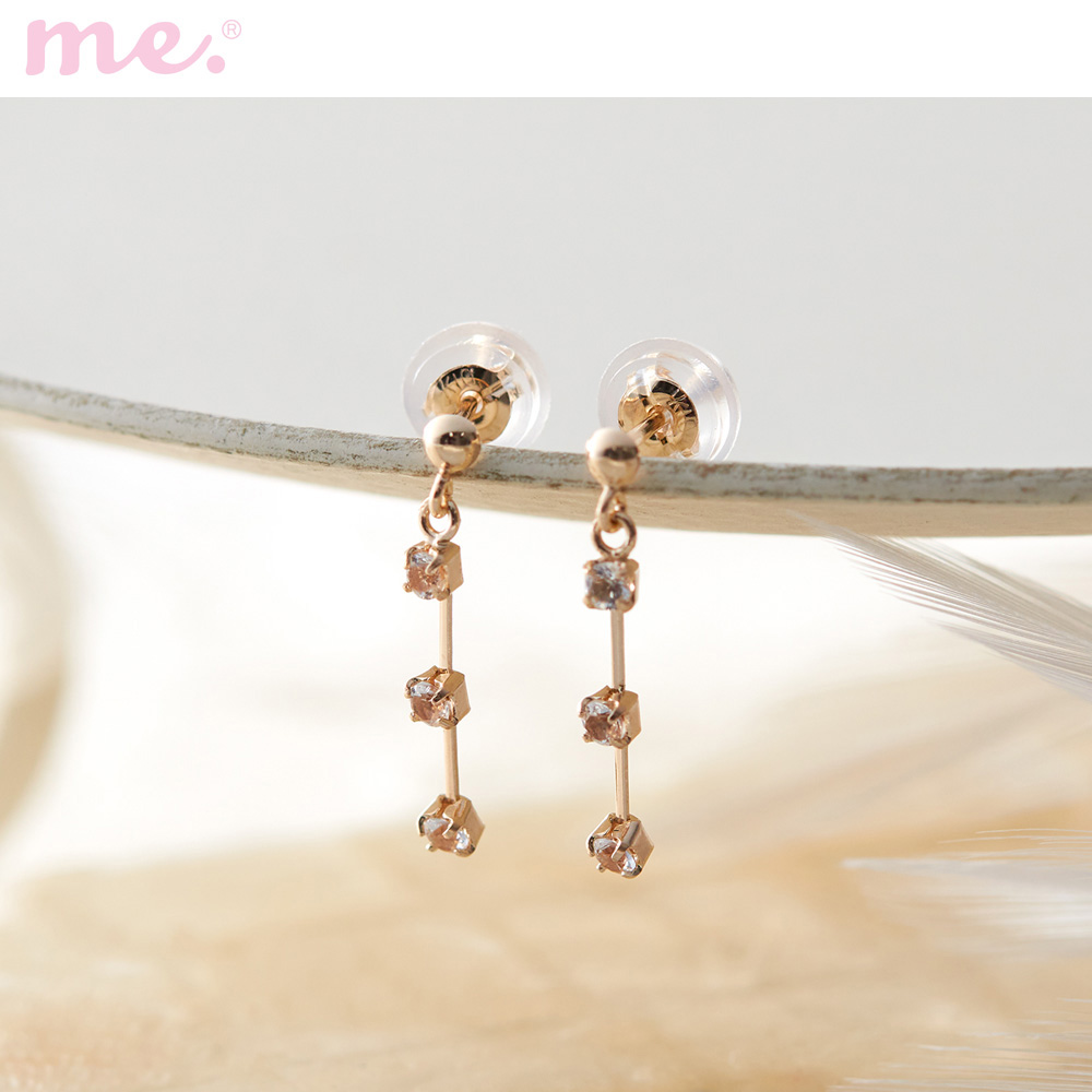 【ミー×ベルメゾン/me.×BELLE MAISON】【受注生産】10金ホワイトトパーズピアス 【ミー×ベルメゾン/me.×BELLE MAISON】【受注生産】10金ホワイトトパーズピアス