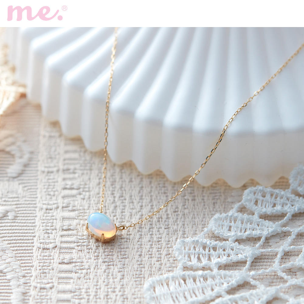 【ミー×ベルメゾン/me.×BELLE MAISON】【7月16日までお得!】 【受注生産】18金オパールペンダント[日本製]