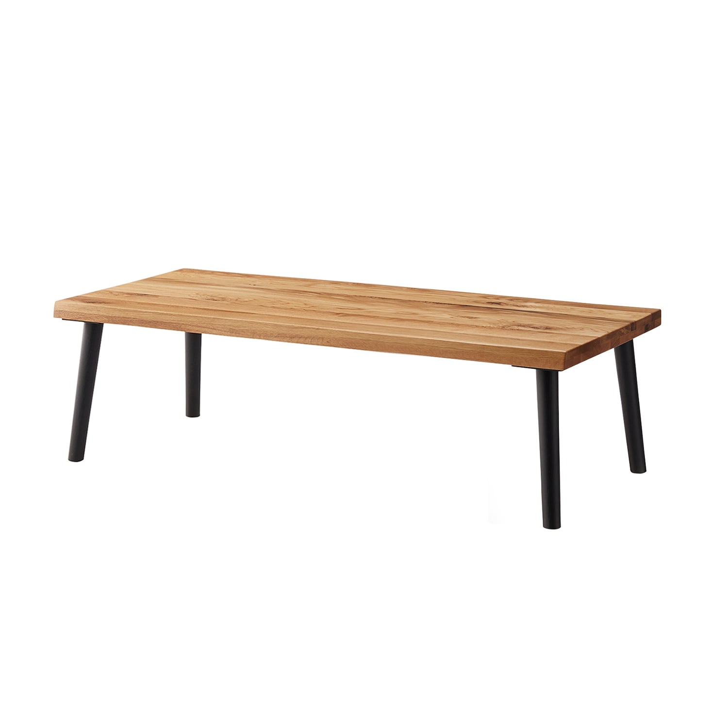 重厚感のある天然木オーク材のローテーブル（ローテーブル/センター 