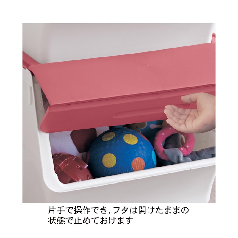 収納部アップ/ピンク×ホワイト