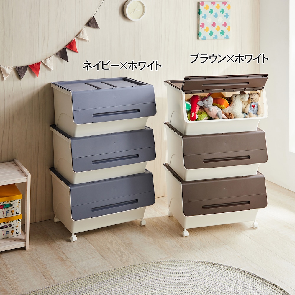 使用イメージ／ ネイビー×ホワイト・ブラウン×ホワイト