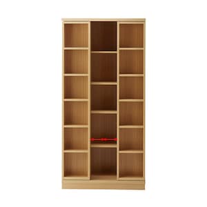 前面の棚はスライドします。/ナチュラル・ダブル（奥行45cm）