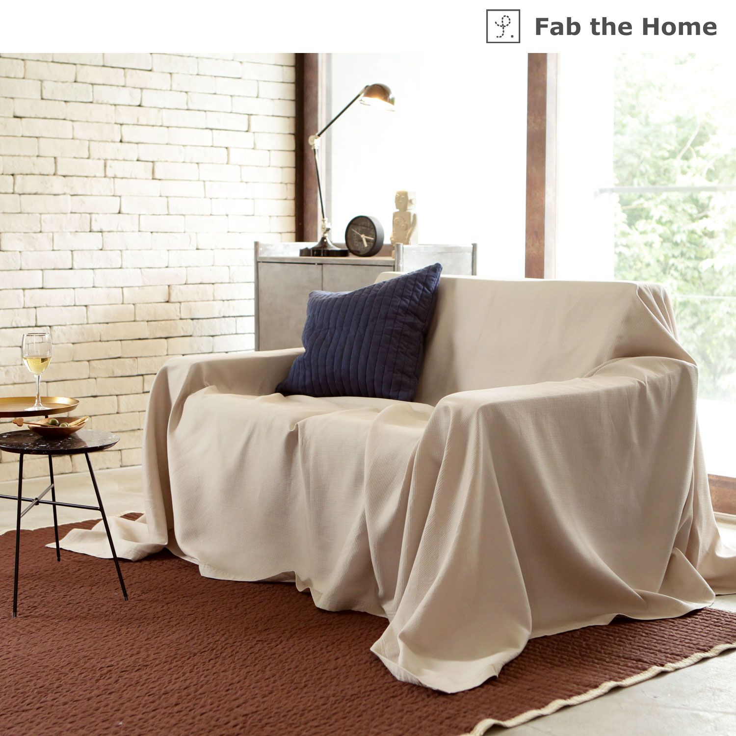 【ファブザホーム/Fab the Home】ワッフル素材のやわらかソファーカバー・マルチカバー 【ファブザホーム/Fab the Home】ワッフル素材のやわらかソファーカバー・マルチカバー