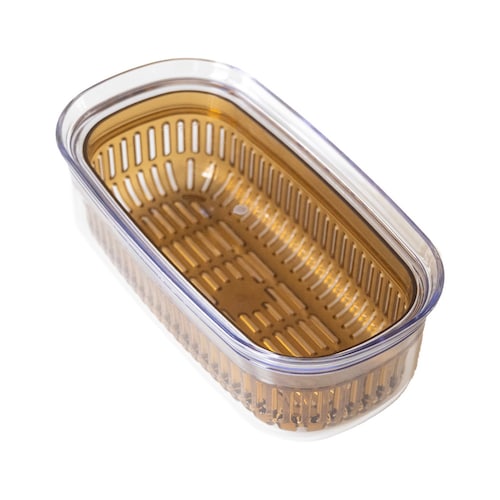 洗って保存できるザル付き保存容器［日本製］ ＜スリム／レギュラー＞