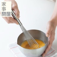 泡立てやメレンゲ作りに便利。小さなボールでも使いやすく、飛び散りが少ないスリムタイプ。太い線材なので