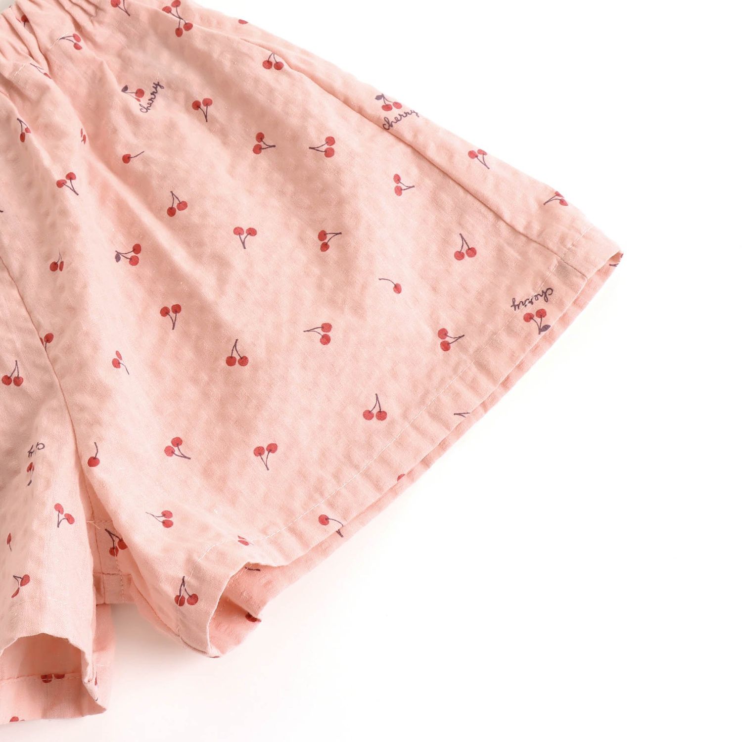 布帛チュニック半袖パジャマ（さくらんぼ柄）【男の子　女の子　ベビー・子供服】