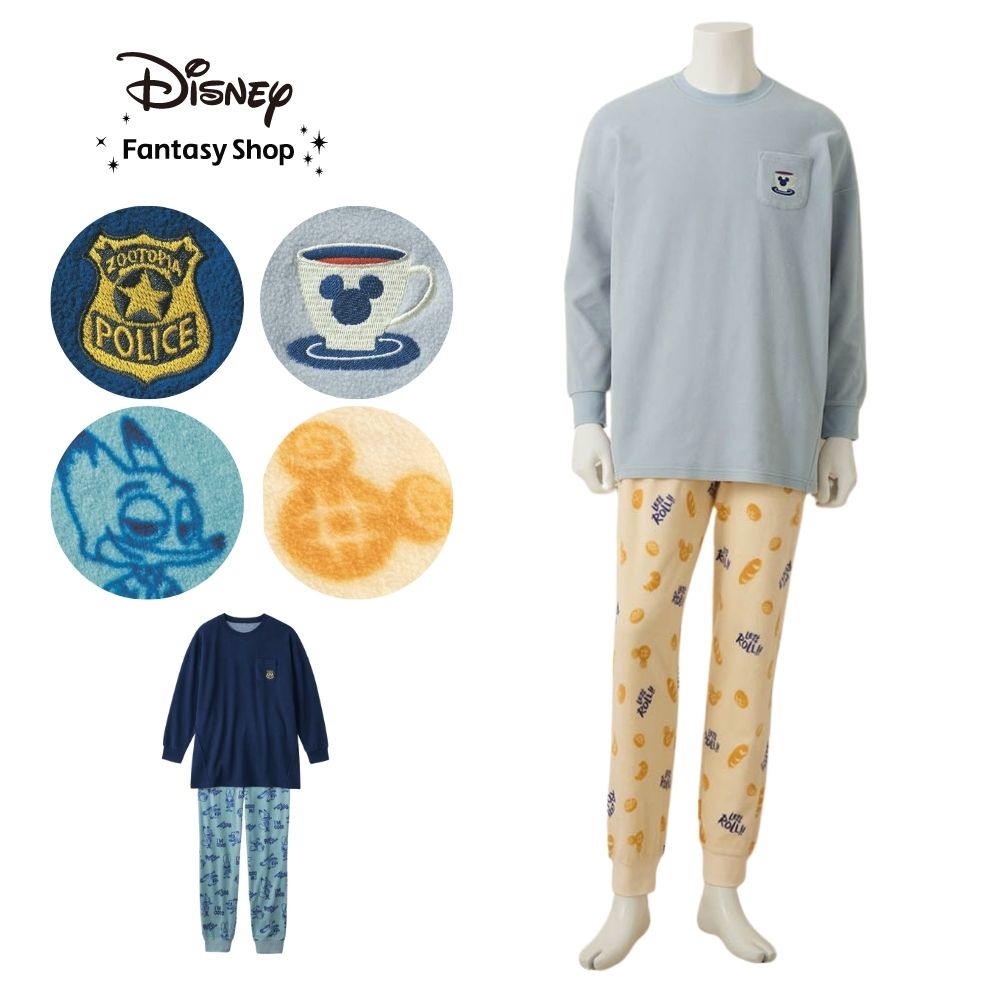 【ディズニー/Disney】メンズ肌側綿フリースパジャマ(選べるキャラクター) 【ディズニー/Disney】メンズ肌側綿フリースパジャマ(選べるキャラクター)
