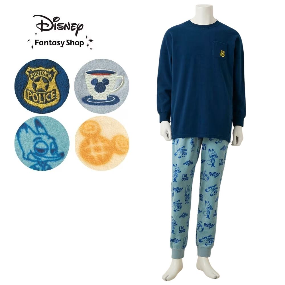 【ディズニー/Disney】メンズ肌側綿フリースパジャマ(選べるキャラクター)