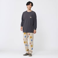 モデル身長183cm／L ※写真は撮影用のため身丈+3cm、股下+4cmになります。