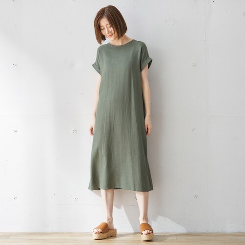 リネン ワンピース 半袖の通販 通販のベルメゾンネット