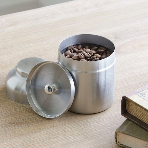 燕三条で作るコーヒー豆のことを考えたステンレスキャニスター ＜コーヒー粉１００ｇ＞