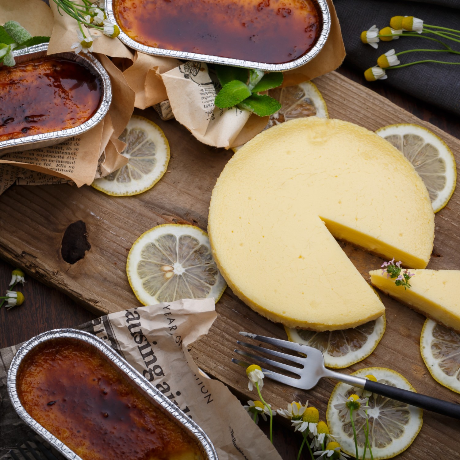 【カスターニャ】カタラーナ6個・広島レモンチーズケーキセット