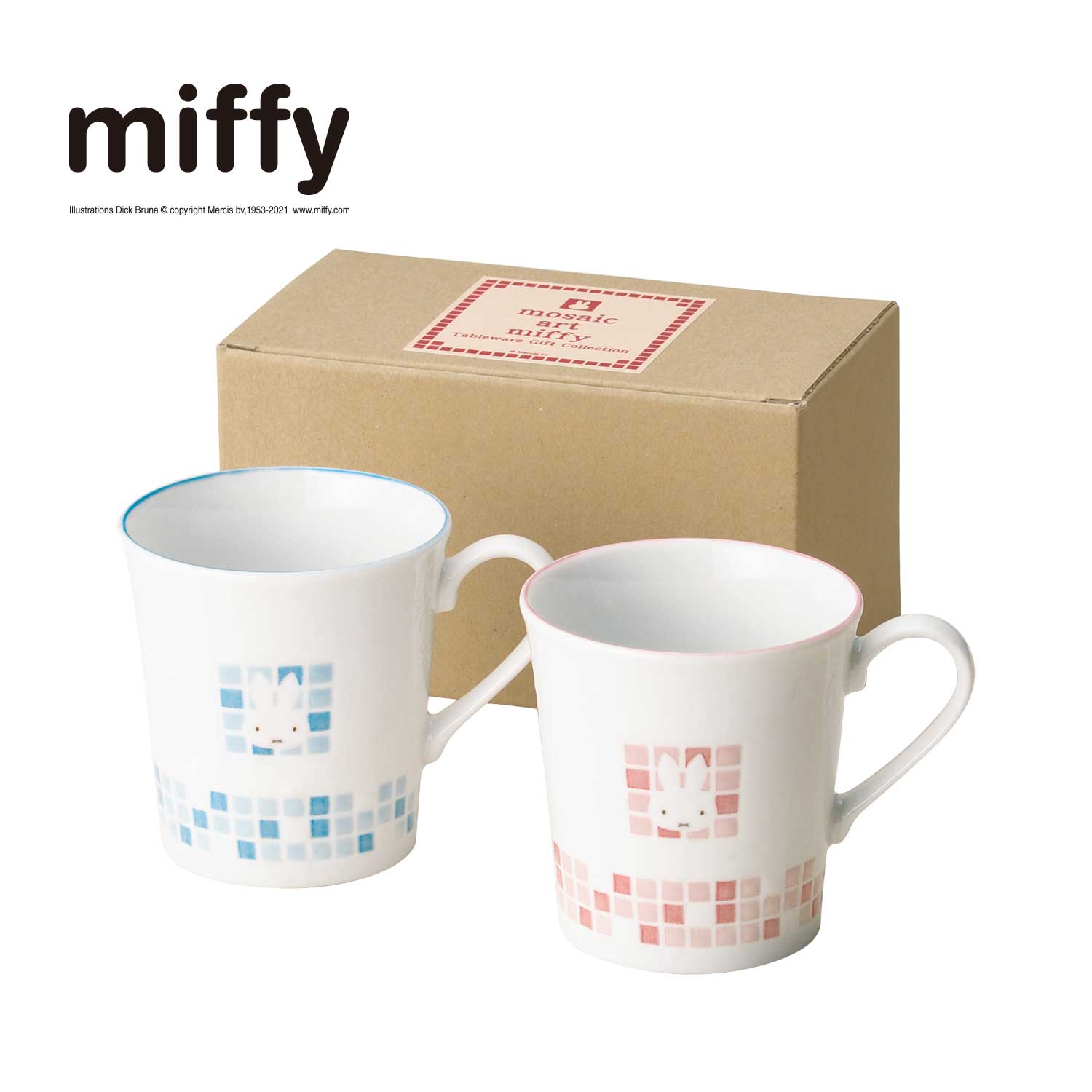 ミッフィー（モザイクアート） ペアマグカップ(ミッフィー/miffy