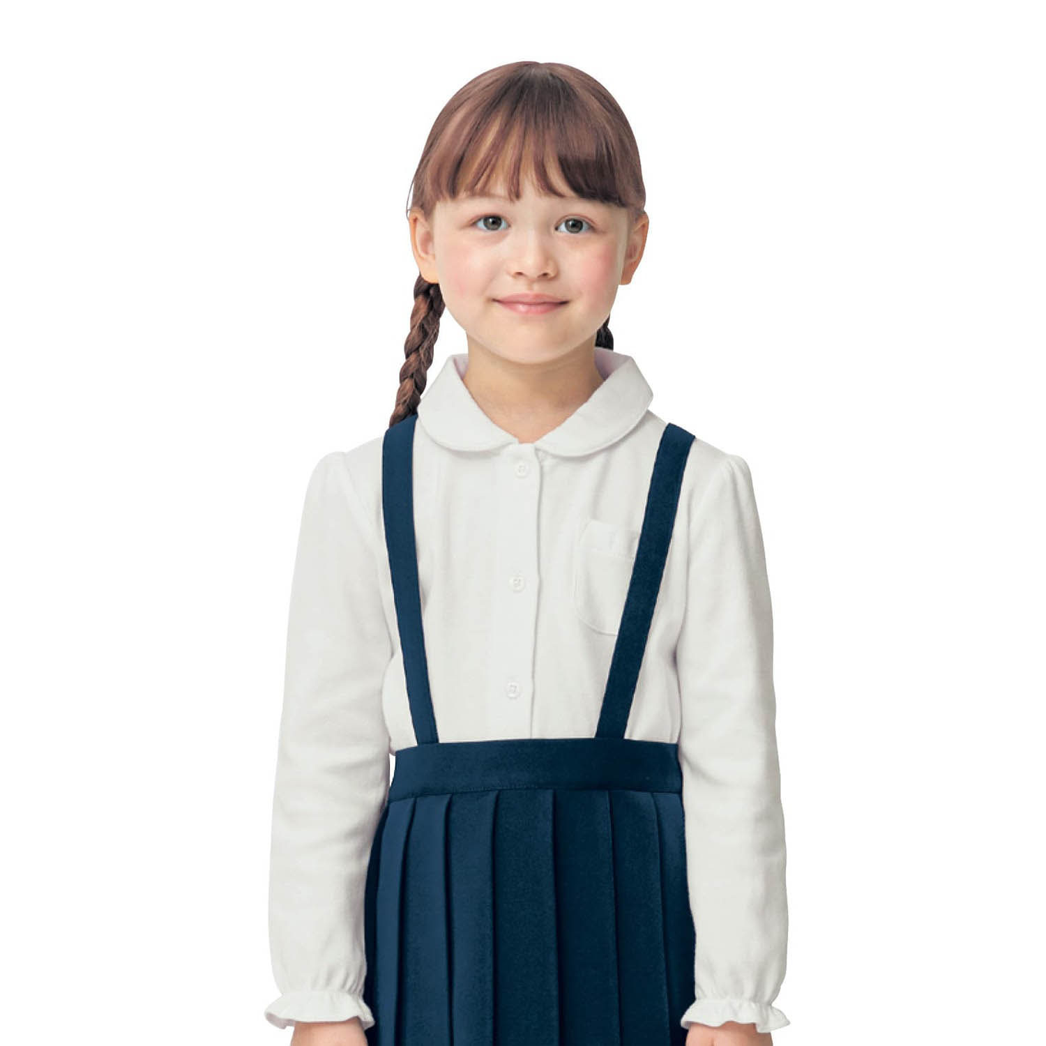 【ジータ/GITA】長袖ブラウス 【子供服 制服 白】