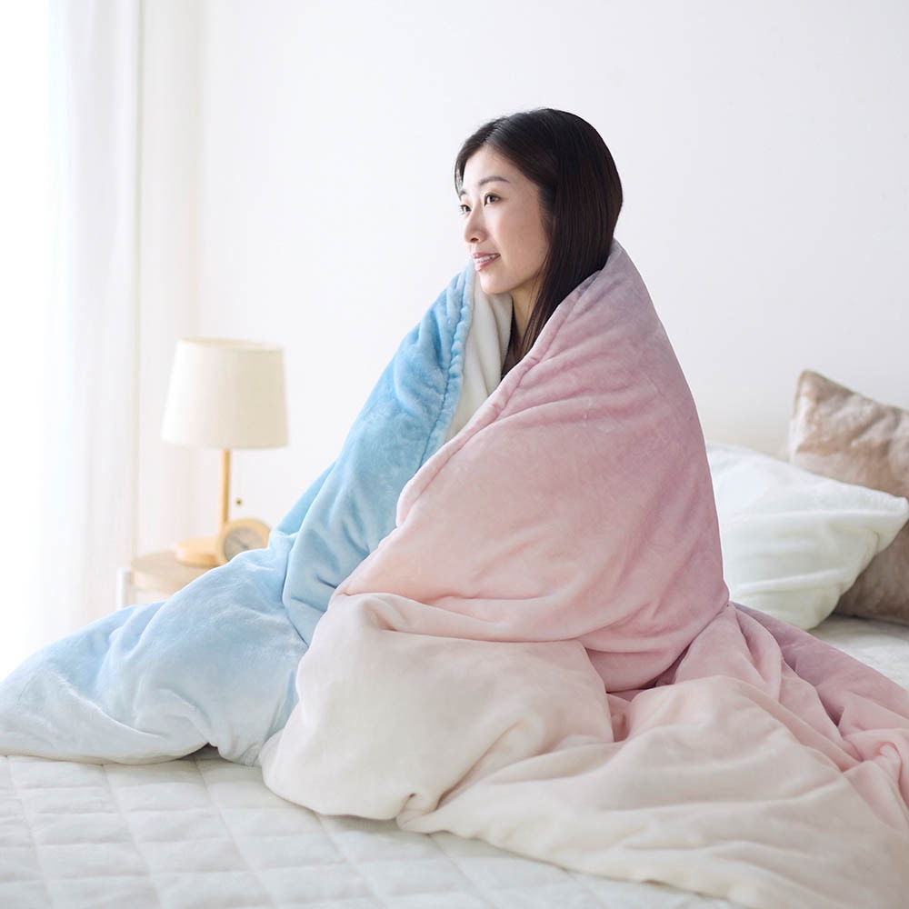 毛布でつくった掛け布団カバー 【あったかなめらかな肌ざわり