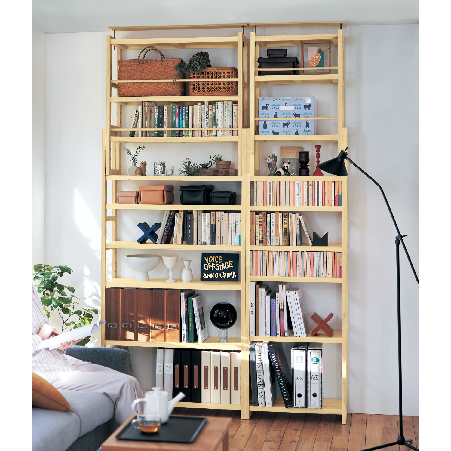 突っ張り木製シェルフ <奥行17/奥行29cm> 突っ張り木製シェルフ <奥行17/奥行29cm>