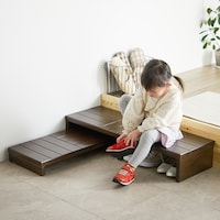 【子供も靴が履きやすく上り下りしやすい】ブラウン／幅60×高さ8cm・幅90×高さ16cm