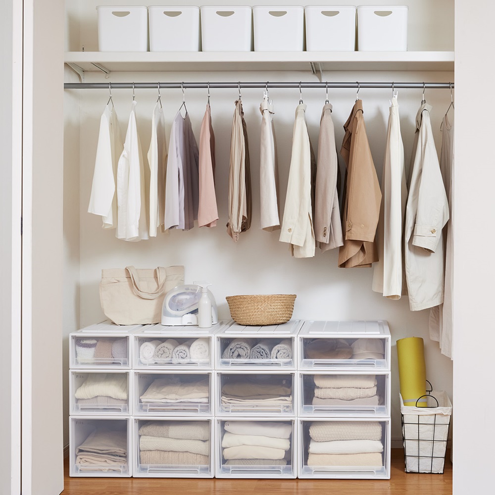 クローゼット収納ユニットケース2個セット <幅30cm/幅39cm/幅44cm> クローゼット収納ユニットケース2個セット <幅30cm/幅39cm/幅44cm>