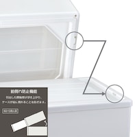 スタッキングしやすくズレにくい！積み重ね時に前倒れを防止する機能付き