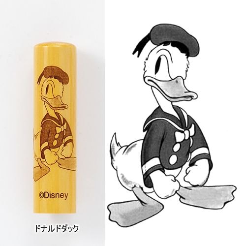 アカネ材印鑑（銀行印）「ドナルドダック」