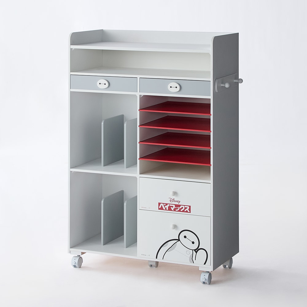 ランドセル収納ワゴン(選べるキャラクター)（ディズニー 子供部屋 収納