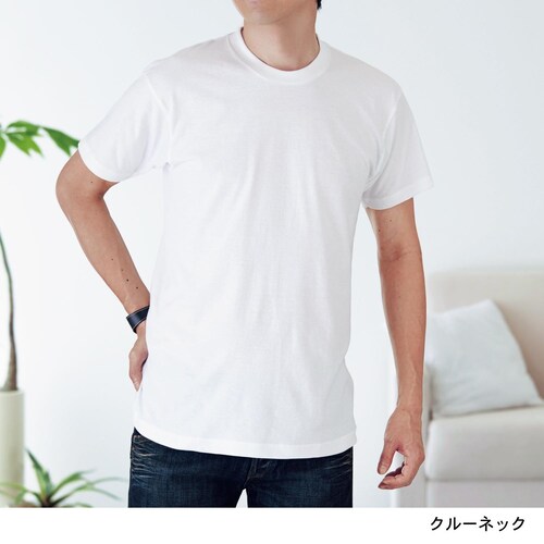 【定期お届け】［Ｌサイズ］ メンズコットンＴシャツ「クルーネック」 ：ワンパターン