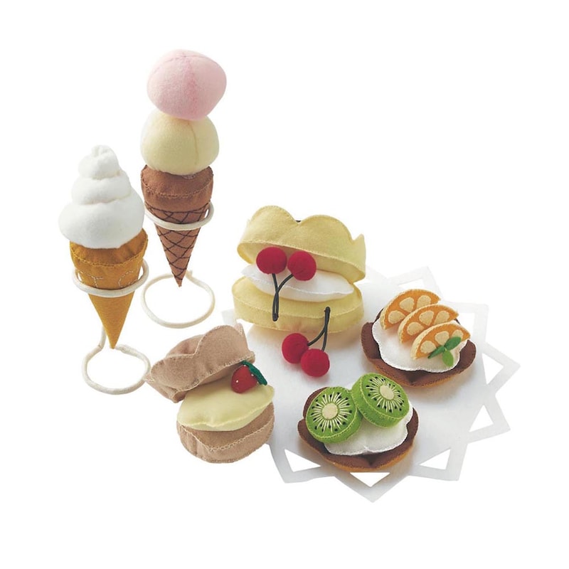 スイーツセット　出来上がりサイズ／マット：径約21cm
