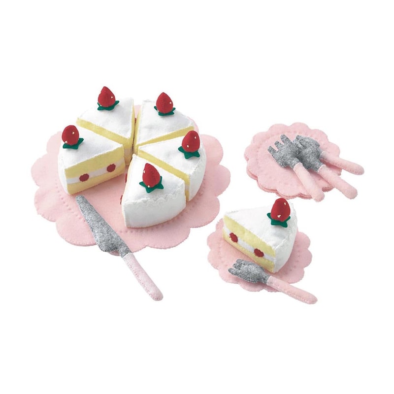 ケーキセット　出来上がりサイズ／大皿：径約19cm